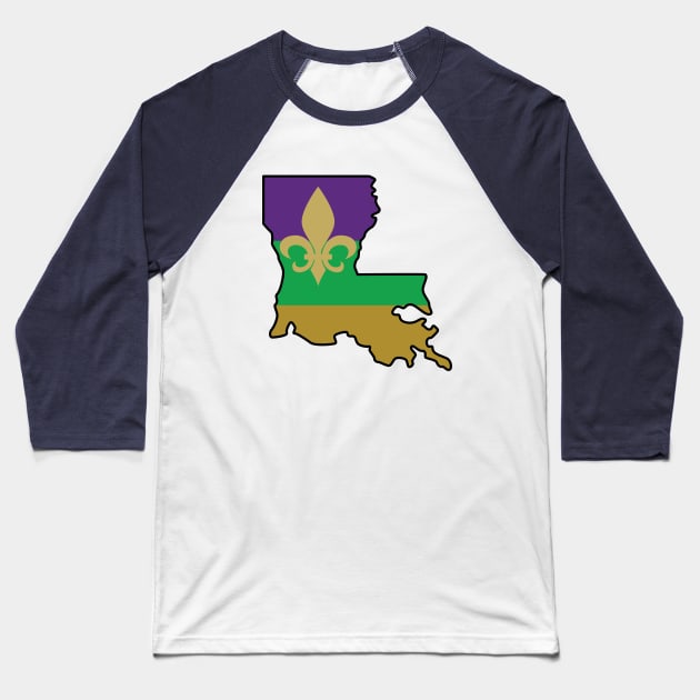 Louisiana State Vibes Baseball T-Shirt by dvdnds